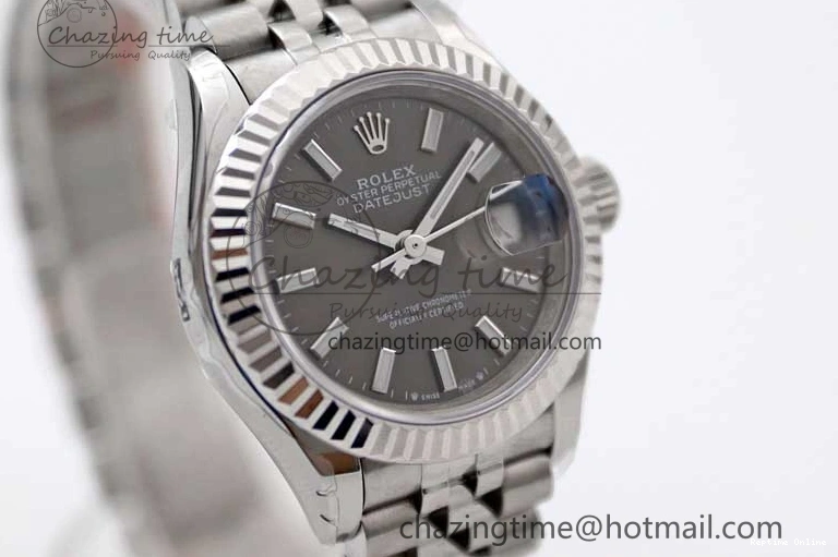 1231 Lady DateJust 28 SS TWF 1:1 Best Edition 904L Steel Black Dial on President Bracelet NH Unisex 2176